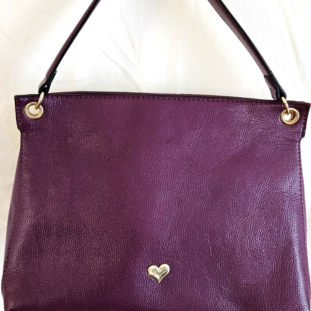 Elegant Purple Leather Women's Bag